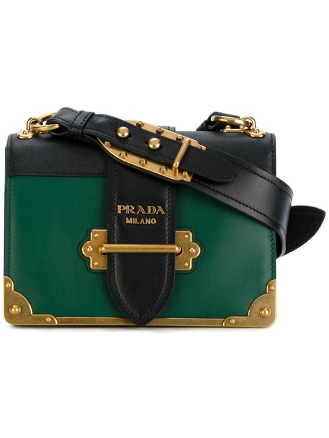 prada dark green bag|prada cahier bag green.